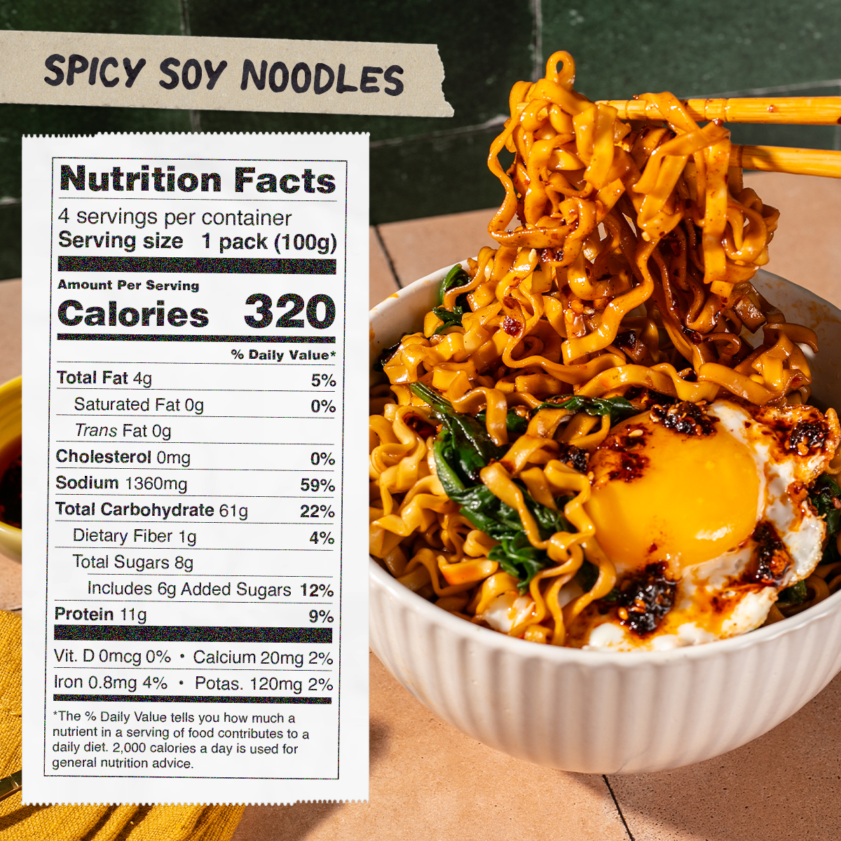 Spicy Soy Noodles | 4 Packs - Simple Use